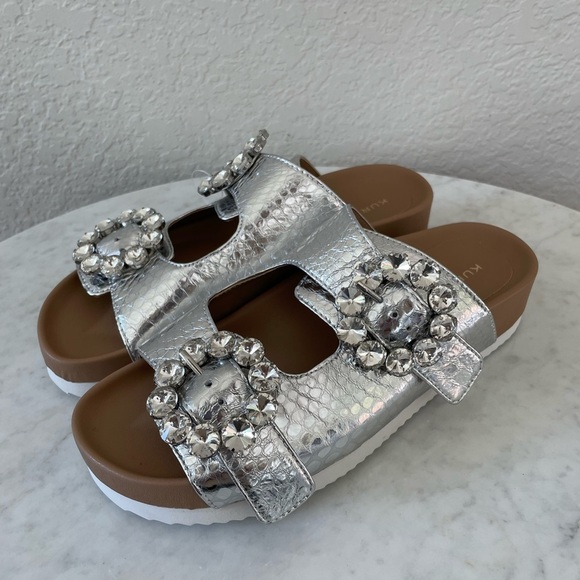 Kurt Geiger London Women's Marlo Crystal Croc-Print Sandals 36.5 - Picture 7 of 11